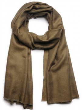 Echte Militair groene Pashmina  sjaal - 100% handgeweven cashmere