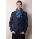 Echte Pashmina 100% cashmere Eend Blauw Groot