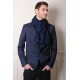 Echte Pashmina 100% cashmere Marine Blauw Groot