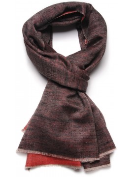 REVA RED/BLACK, Handwoven cashmere pashmina Stole dual shaded