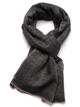 REVA NERO/NAVY, Stola vera pashmina 100% Cashmere bicolore