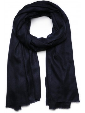 Echte Middernachtblauwe Pashmina sjaal - 100% handgeweven cashmere