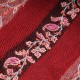 EUGENIE RED, real pashmina 100% cashmere natural with full handmade embroideries