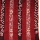 EUGENIE RED, real pashmina 100% cashmere natural with full handmade embroideries