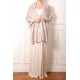 JULIA LIGHT BEIGE, real pashmina 100% cashmere natural with full handmade embroideries
