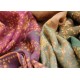 Véritable Pashmina 100% cachemire Multicolore Brodé main Grand modèle