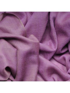 SACHA MAUVE, étole véritable Pashmina 100% cachemire réversible