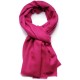 Véritable Pashmina 100% cachemire LeChâle Rose fuchsia