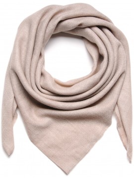 Echte Pashmina Carré natürliches hellbeige 100% Handgewebter Kaschmir