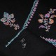 BETTY BLACK, real pashmina 100% cashmere with handmade embroideries