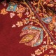 JOSEPHINE RED, real pashmina shawl 100% cashmere with handmade embroideries