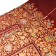 JOSEPHINE RED, real pashmina shawl 100% cashmere with handmade embroideries