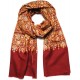 JOSEPHINE ROSSO, scialle vera Pashmina 100% cashmere ricamata a mano