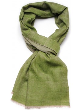 SACHA GREEN, Handwoven cashmere pashmina Stole REVERSIBLE