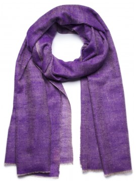 SWAN VIOLET, châle véritable Pashmina 100% cachemire réversible