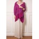 JANE PINK, real embroidered pashmina shawl 100% cashmere