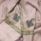 ASHA GREEN, real pashmina 100% cashmere with handmade embroideries