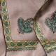 ASHA GREEN, real pashmina 100% cashmere with handmade embroideries