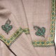 ASHA GREEN, real pashmina 100% cashmere with handmade embroideries