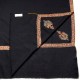 ASHLEY BLACK, Real embroidered pashmina shawl 100% cashmere