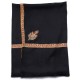 ASHLEY NOIR, châle véritable pashmina 100% cachemire brodé main
