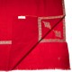 ASHLEY RED, Real embroidered pashmina shawl 100% cashmere