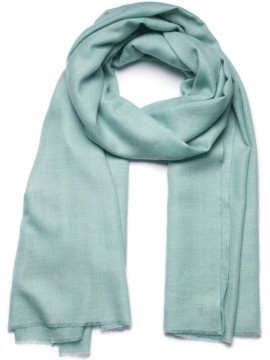 Handwoven cashmere pashmina Shawl Celadon