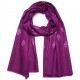 MEG PURPLE, Real embroidered pashmina shawl 100% cashmere