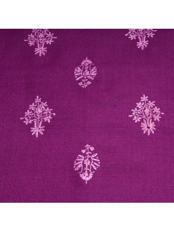 MEG PURPLE, Real embroidered pashmina shawl 100% cashmere
