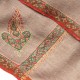 ASHA RUST, real pashmina 100% cashmere with handmade embroideries