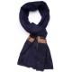 ASHA MARINE, étole véritable pashmina 100% cachemire brodé main
