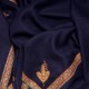 ASHA MARINE, étole véritable pashmina 100% cachemire brodé main