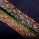 ASHA MARINE, étole véritable pashmina 100% cachemire brodé main