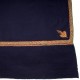 ASHA MARINE, étole véritable pashmina 100% cachemire brodé main