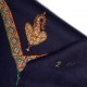 ASHA MARINE, étole véritable pashmina 100% cachemire brodé main