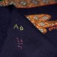ASHA MARINE, étole véritable pashmina 100% cachemire brodé main