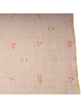 SARA BEIGE, real pashmina 100% cashmere with handmade embroideries