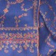 JULIA MYOSOTIS, real pashmina 100% cashmere with handmade embroideries