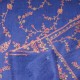 JULIA MYOSOTIS, real pashmina 100% cashmere with handmade embroideries