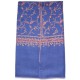 JULIA MYOSOTIS, real pashmina 100% cashmere with handmade embroideries