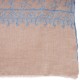 ZOE BEIGE, real pashmina 100% cashmere natural with full handmade embroideries