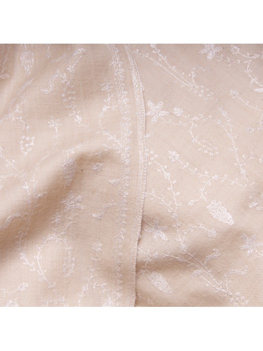 Louis Vuitton Pale Pink Naturel Monogram Silk Wool Twill Shawl