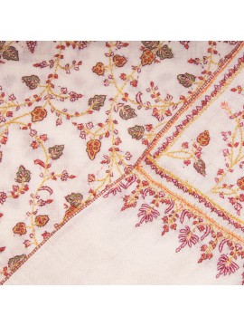 JANET IVORY, real pashmina shawl 100% cashmere with handmade embroideries