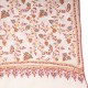 JANET IVOIRE, châle véritable pashmina 100% cachemire brodé main