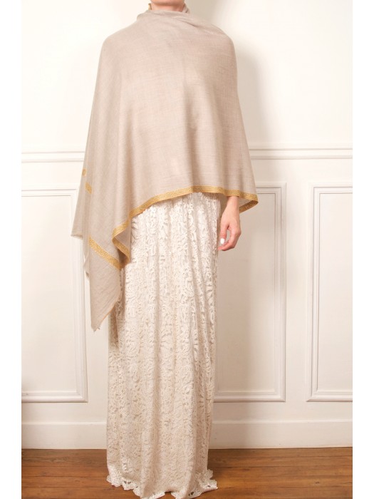 ASHLEY GOLD, Real embroidered pashmina ...