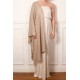 SARA BEIGE, étole véritable Pashmina 100% cachemire brodé main