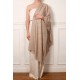 SARA BEIGE, real pashmina 100% cashmere with handmade embroideries