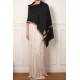 ASHLEY NOIR, châle véritable pashmina 100% cachemire brodé main