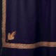 ASHA MARINE, étole véritable pashmina 100% cachemire brodé main