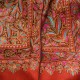 VICTORIA ROUILLE, châle véritable Pashmina 100% cachemire brodé main